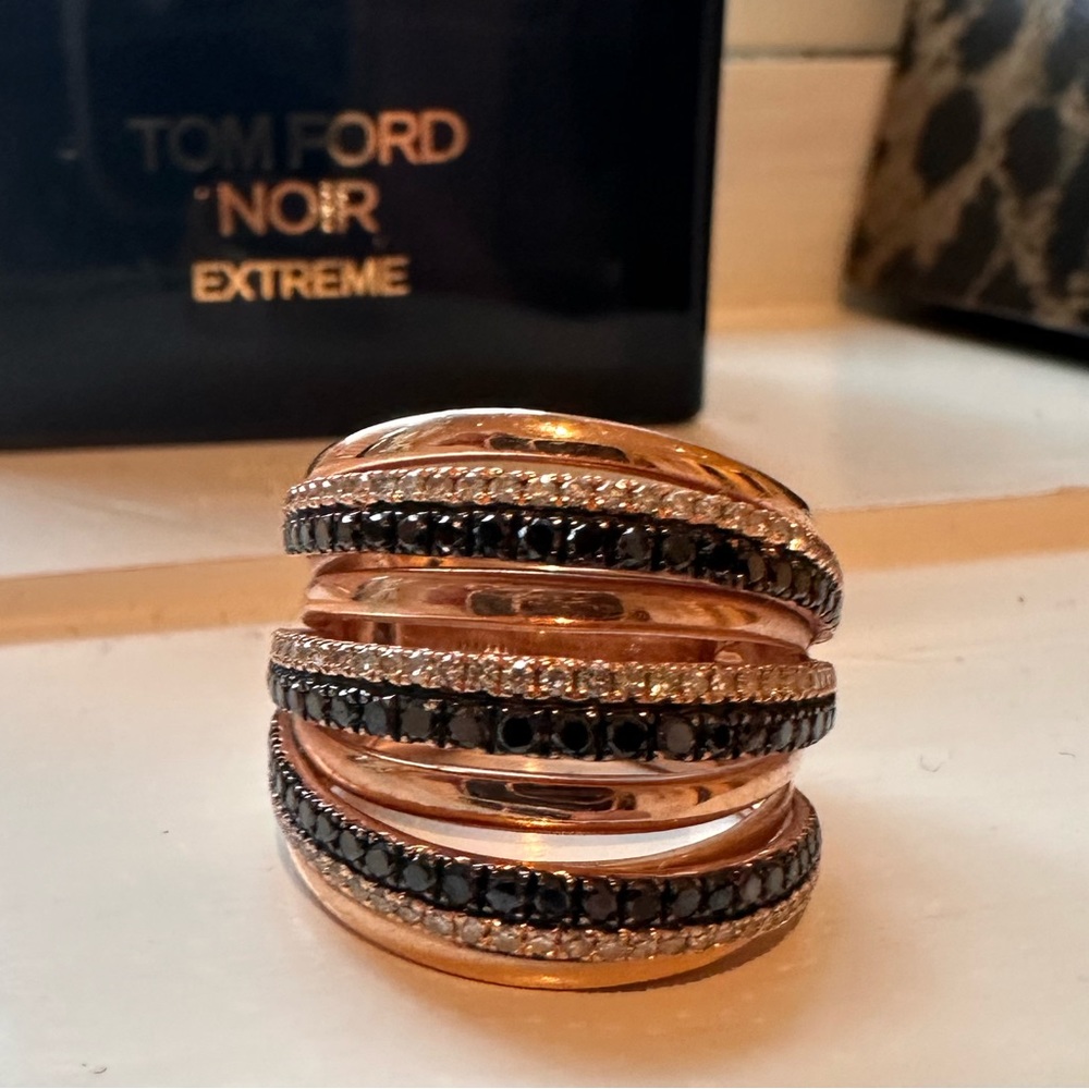 Effy Rose Gold diamond band